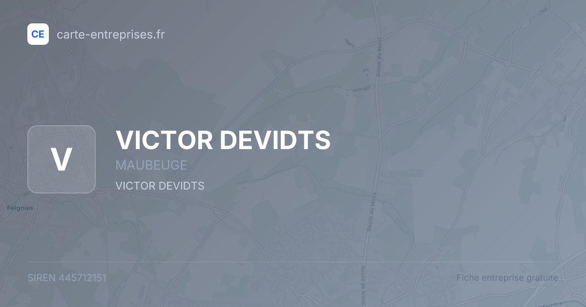 VICTOR DEVIDTS — 445712151 — fiche entreprise