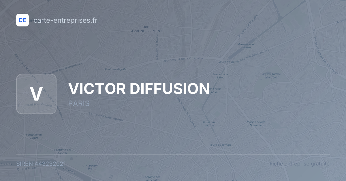 VICTOR DIFFUSION — 443232921 — fiche entreprise
