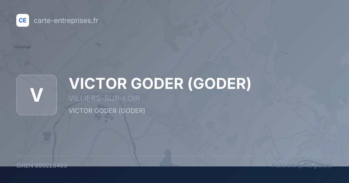 VICTOR GODER (GODER) — 899223499 — fiche entreprise