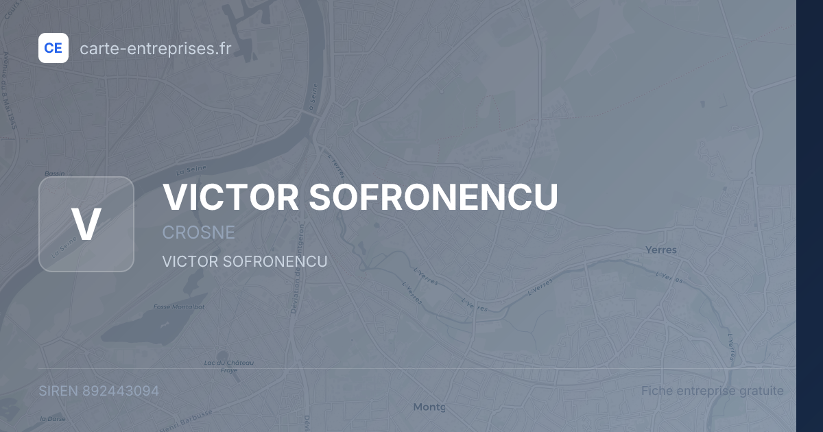 VICTOR SOFRONENCU — 892443094 — fiche entreprise