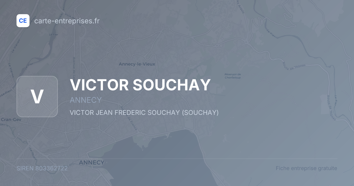 VICTOR SOUCHAY — 803362722 — fiche entreprise