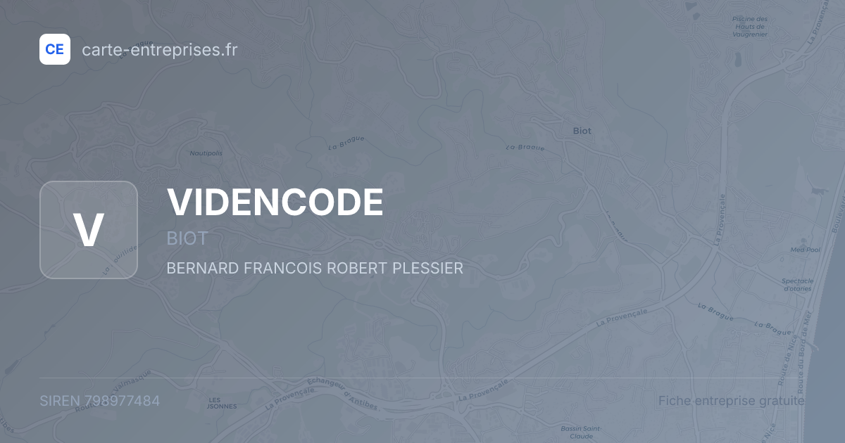 VIDENCODE — 798977484 — fiche entreprise
