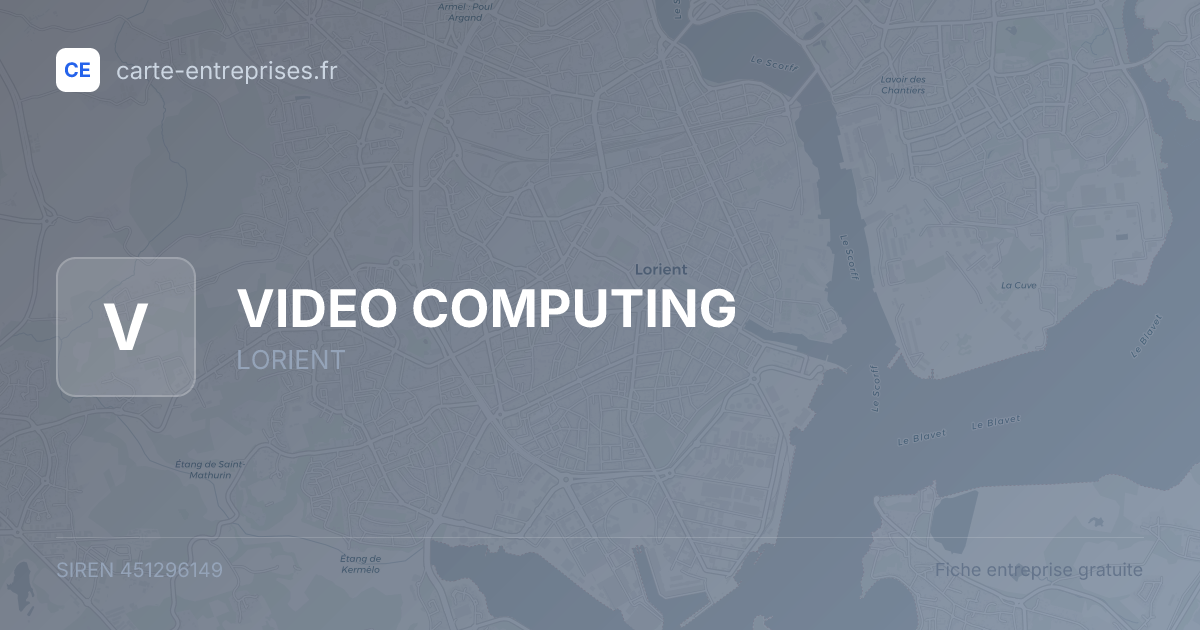 VIDEO COMPUTING — 451296149 — fiche entreprise