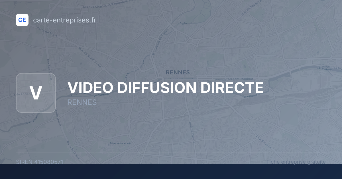 VIDEO DIFFUSION DIRECTE — 415080571 — fiche entreprise