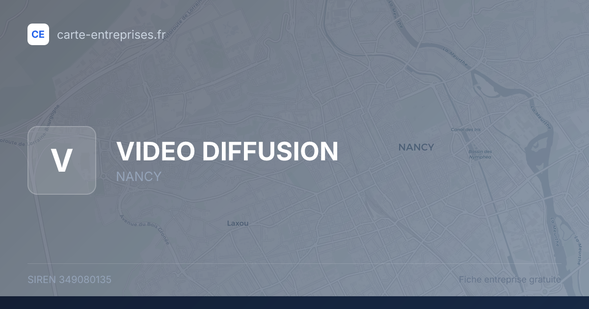VIDEO DIFFUSION — 349080135 — fiche entreprise