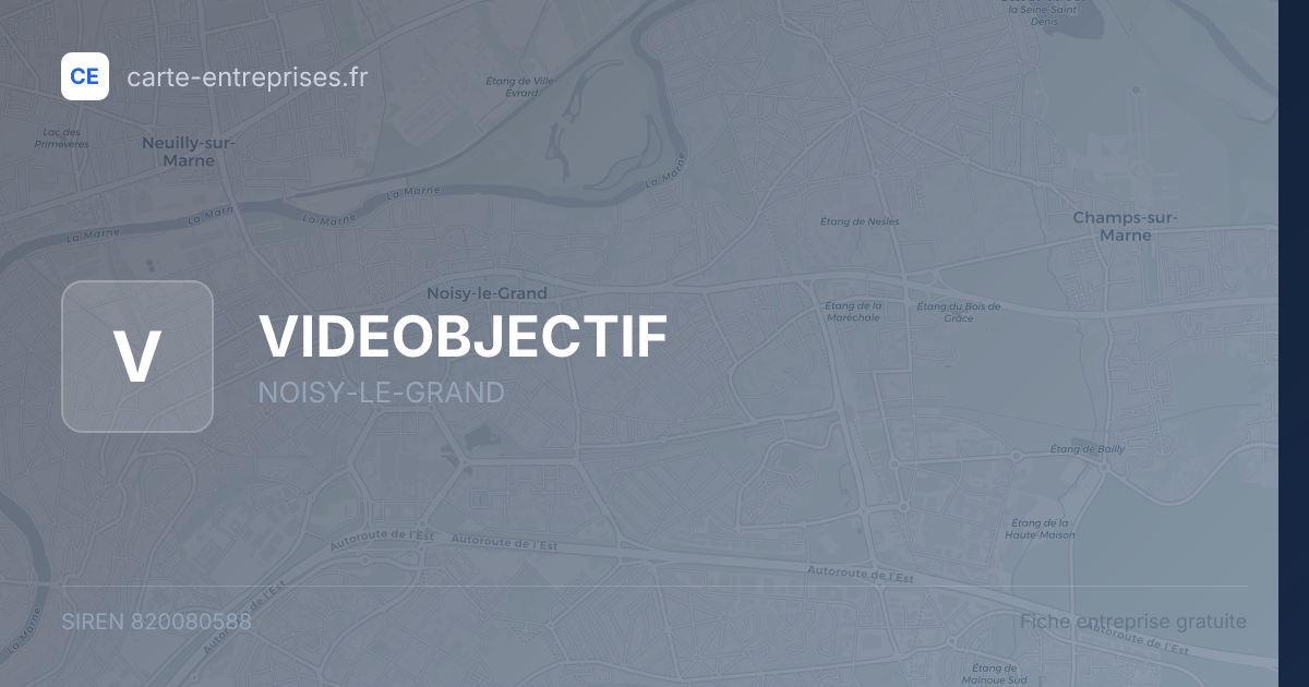 VIDEOBJECTIF — 820080588 — fiche entreprise