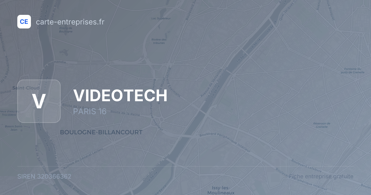 VIDEOTECH — 320366362 — fiche entreprise