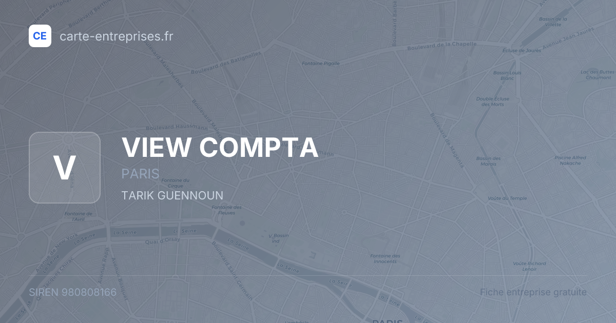 VIEW COMPTA — 980808166 — fiche entreprise
