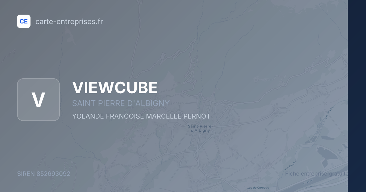 VIEWCUBE — 852693092 — fiche entreprise