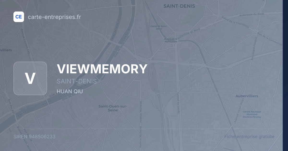 VIEWMEMORY — 948506233 — fiche entreprise