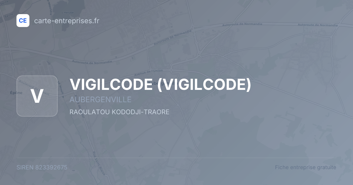 VIGILCODE — 823392675 — fiche entreprise