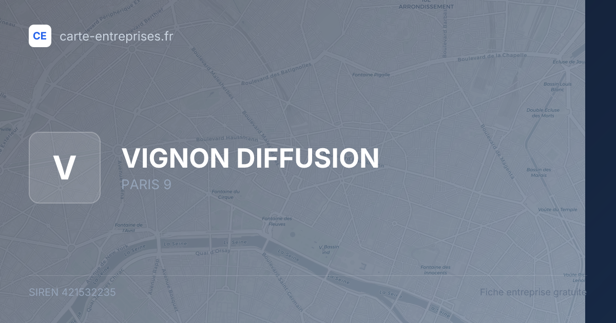 VIGNON DIFFUSION — 421532235 — fiche entreprise