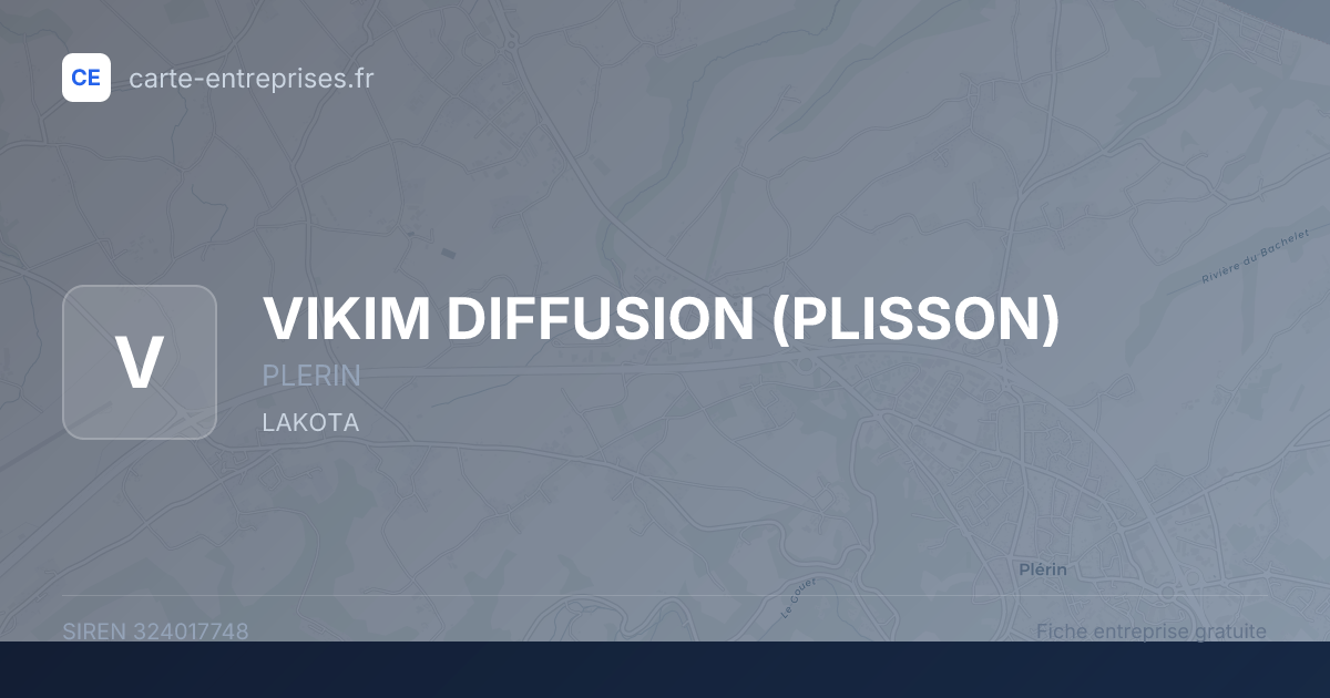 VIKIM DIFFUSION (PLISSON) — 324017748 — fiche entreprise