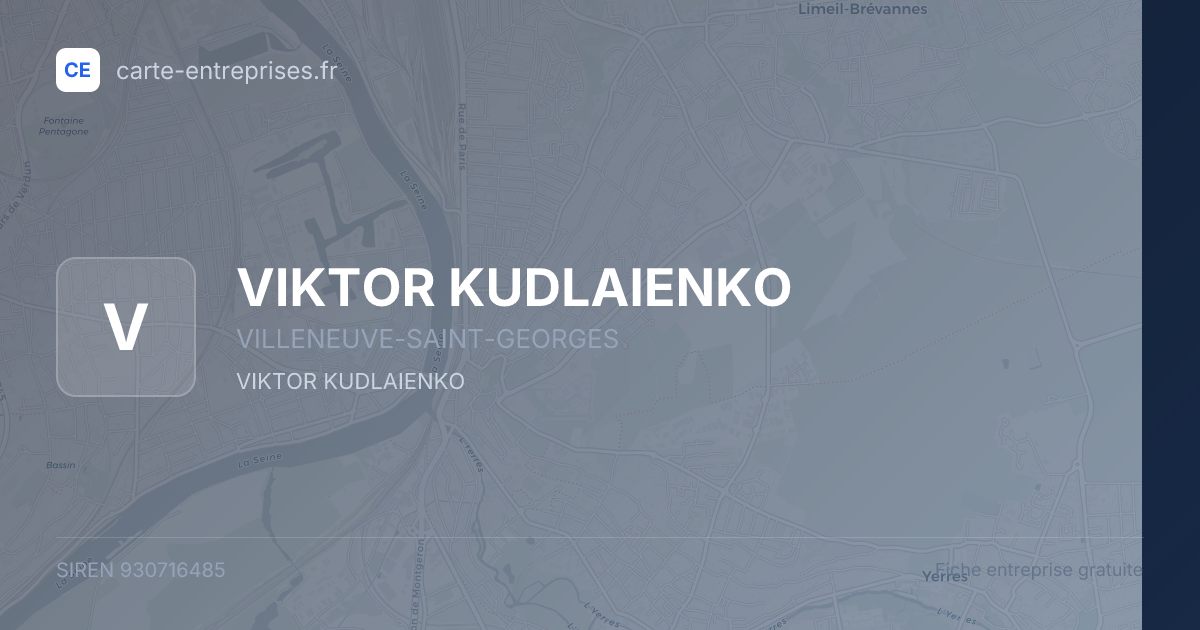 VIKTOR KUDLAIENKO — 930716485 — fiche entreprise