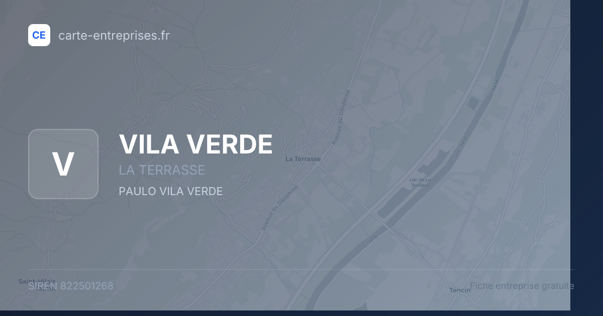 VILA VERDE — 822501268 — fiche entreprise