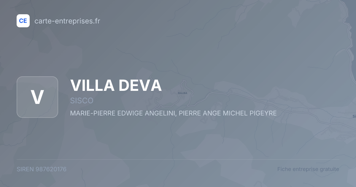 VILLA DEVA — 987620176 — fiche entreprise
