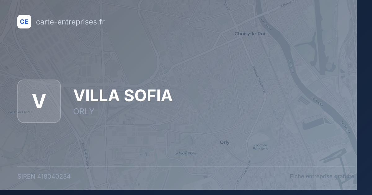 VILLA SOFIA — 418040234 — fiche entreprise