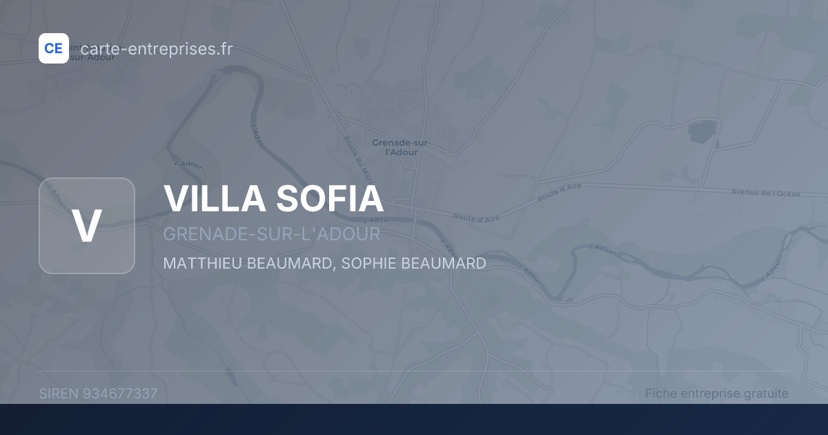 VILLA SOFIA — 934677337 — fiche entreprise