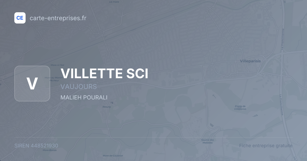 VILLETTE SCI — 448521930 — fiche entreprise