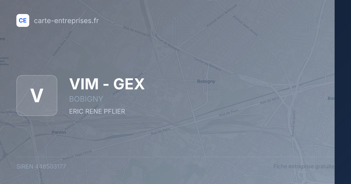 VIM - GEX — 448503177 — fiche entreprise