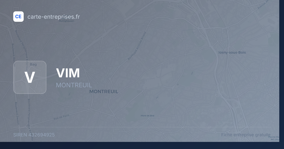 VIM — 432694925 — fiche entreprise