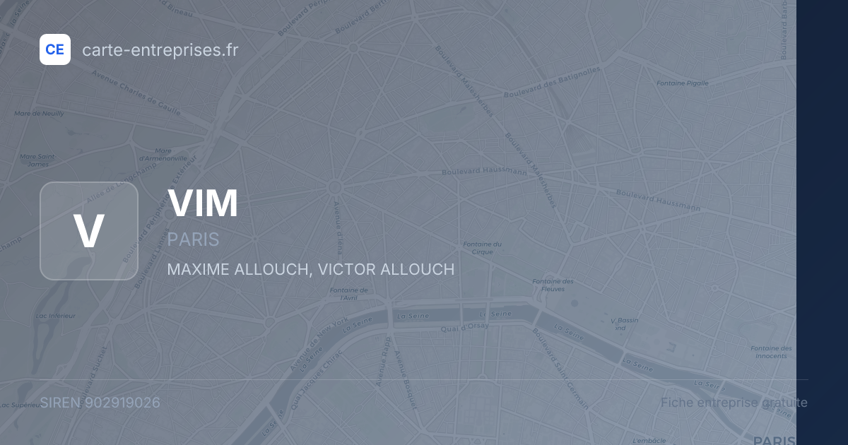 VIM — 902919026 — fiche entreprise
