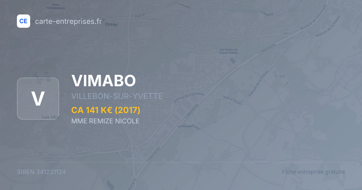 VIMABO — 341231124 — fiche entreprise