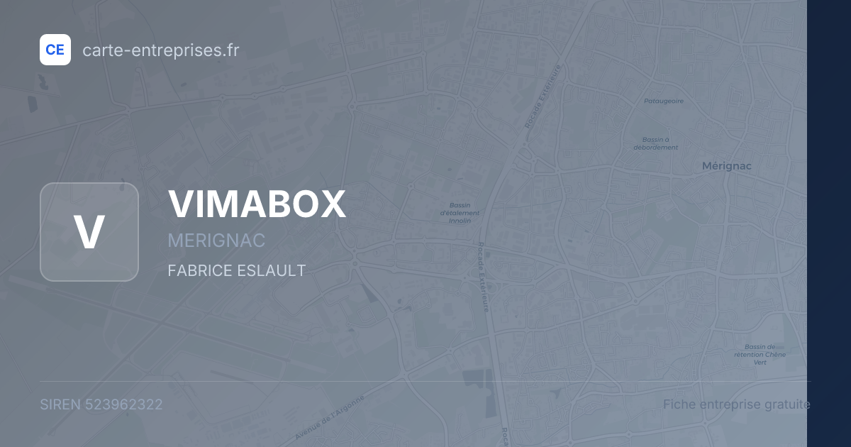 VIMABOX — 523962322 — fiche entreprise