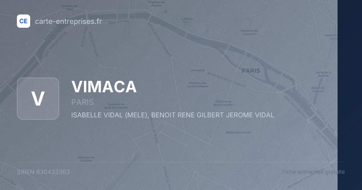 VIMACA — 830433363 — fiche entreprise