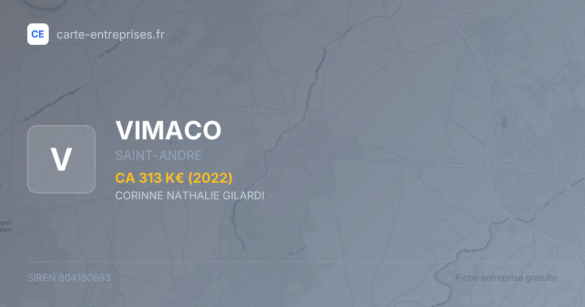 VIMACO — 804180693 — fiche entreprise