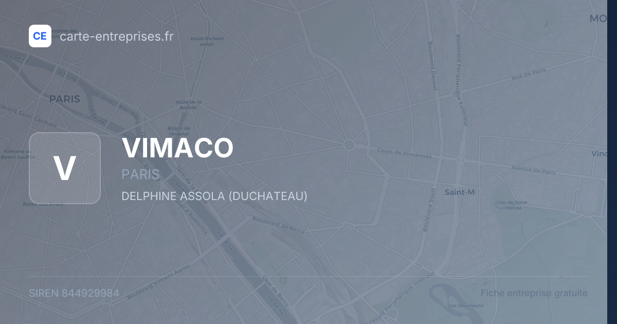 VIMACO — 844929984 — fiche entreprise