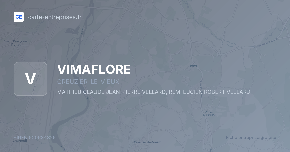 VIMAFLORE — 520634825 — fiche entreprise