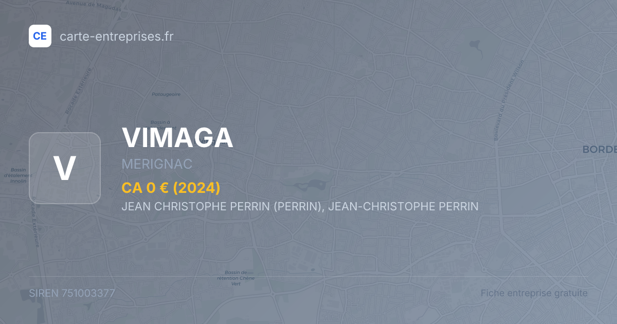 VIMAGA — 751003377 — fiche entreprise