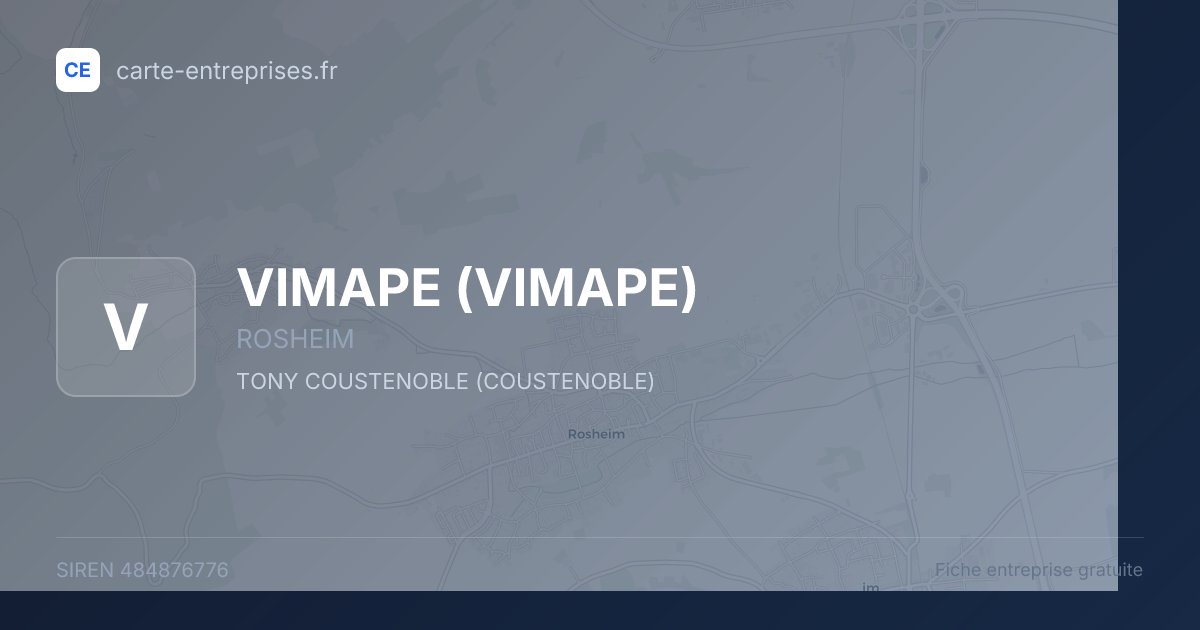 VIMAPE — 484876776 — fiche entreprise