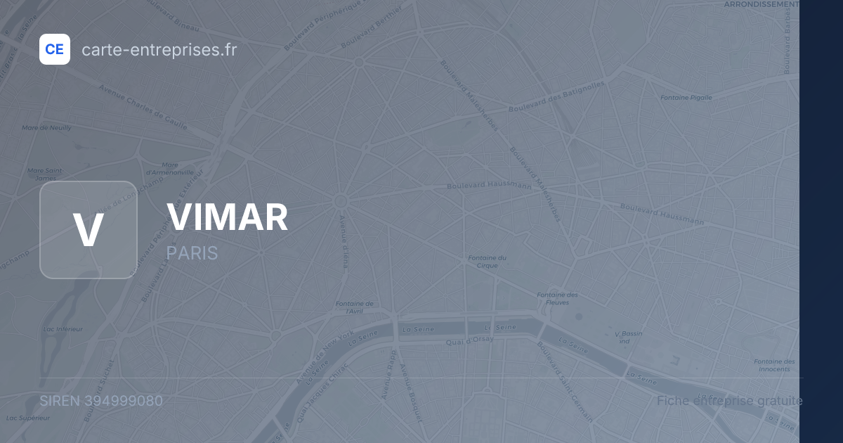VIMAR — 394999080 — fiche entreprise