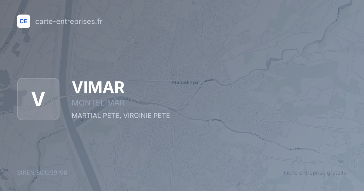 VIMAR — 501239198 — fiche entreprise