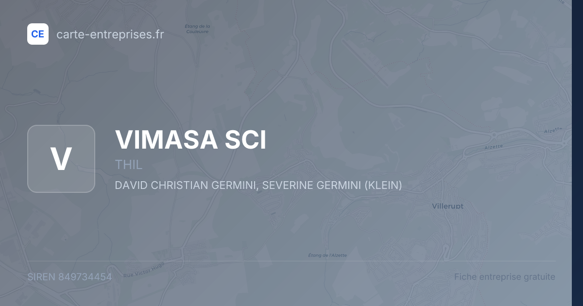 VIMASA SCI — 849734454 — fiche entreprise