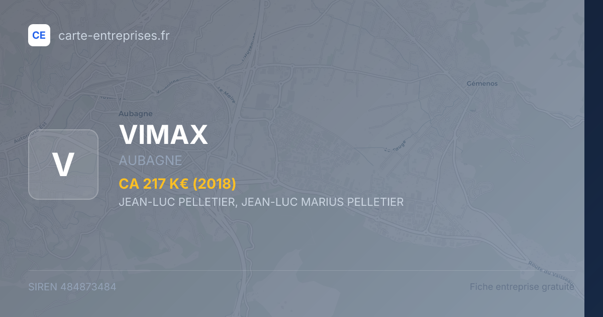 VIMAX — 484873484 — fiche entreprise