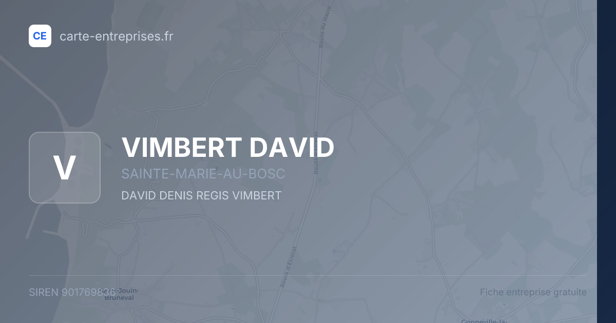 VIMBERT DAVID — 901769836 — fiche entreprise