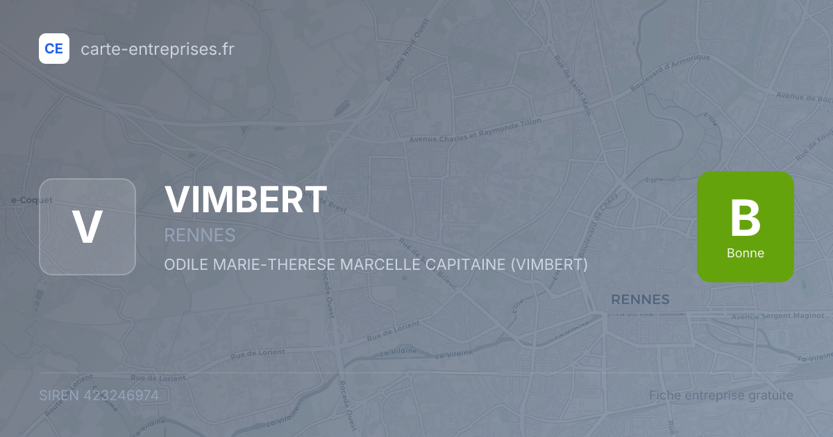 VIMBERT — 423246974 — fiche entreprise