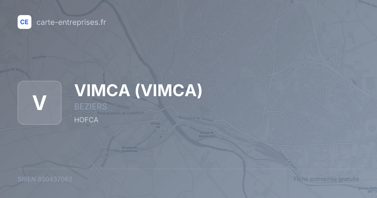 VIMCA — 850437062 — fiche entreprise