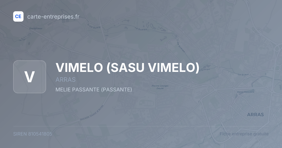 VIMELO (SASU VIMELO) — 810541805 — fiche entreprise