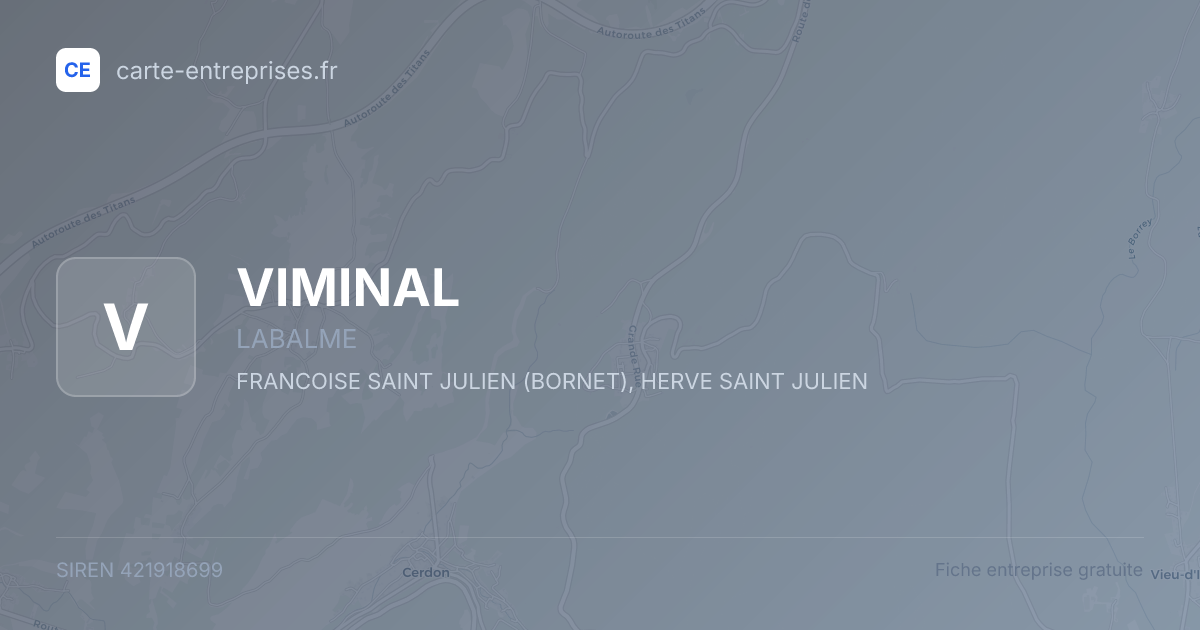 VIMINAL — 421918699 — fiche entreprise