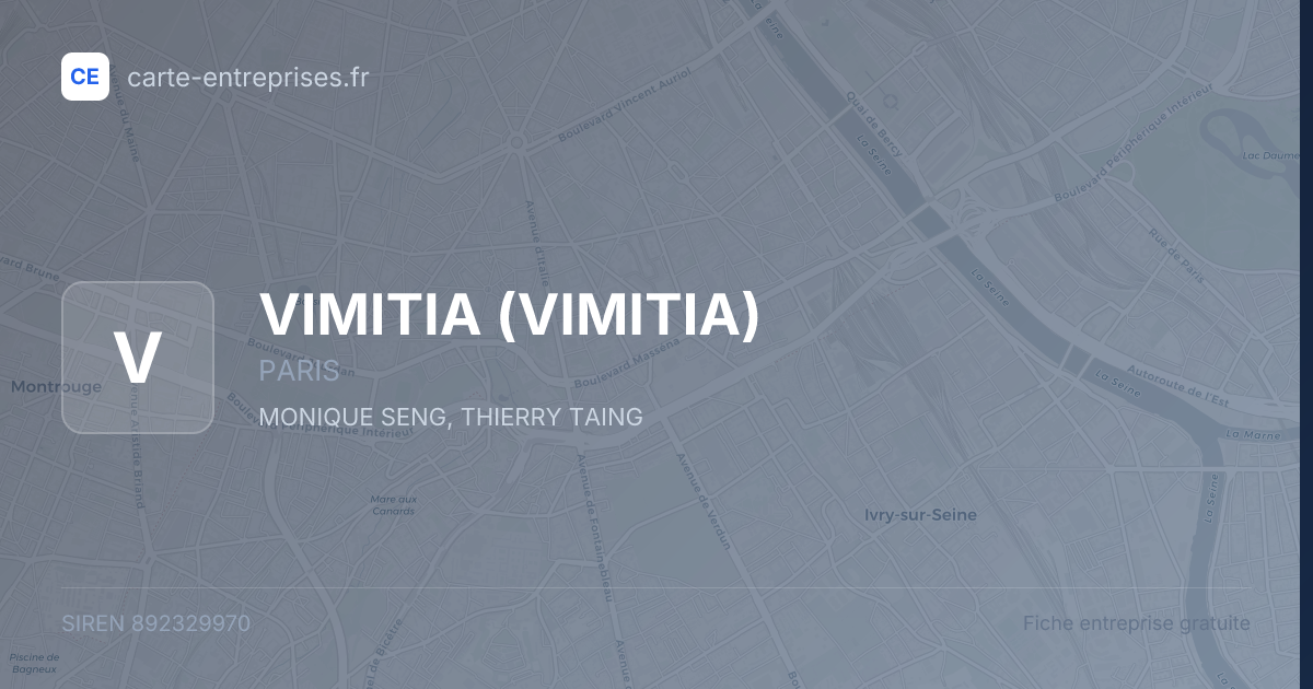 VIMITIA — 892329970 — fiche entreprise