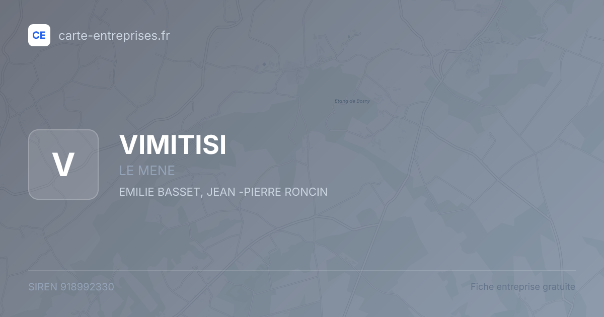 VIMITISI — 918992330 — fiche entreprise
