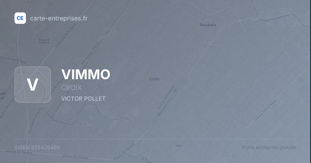 VIMMO — 823426465 — fiche entreprise