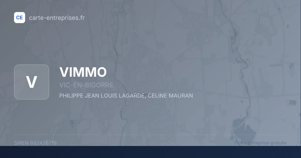VIMMO — 892426719 — fiche entreprise