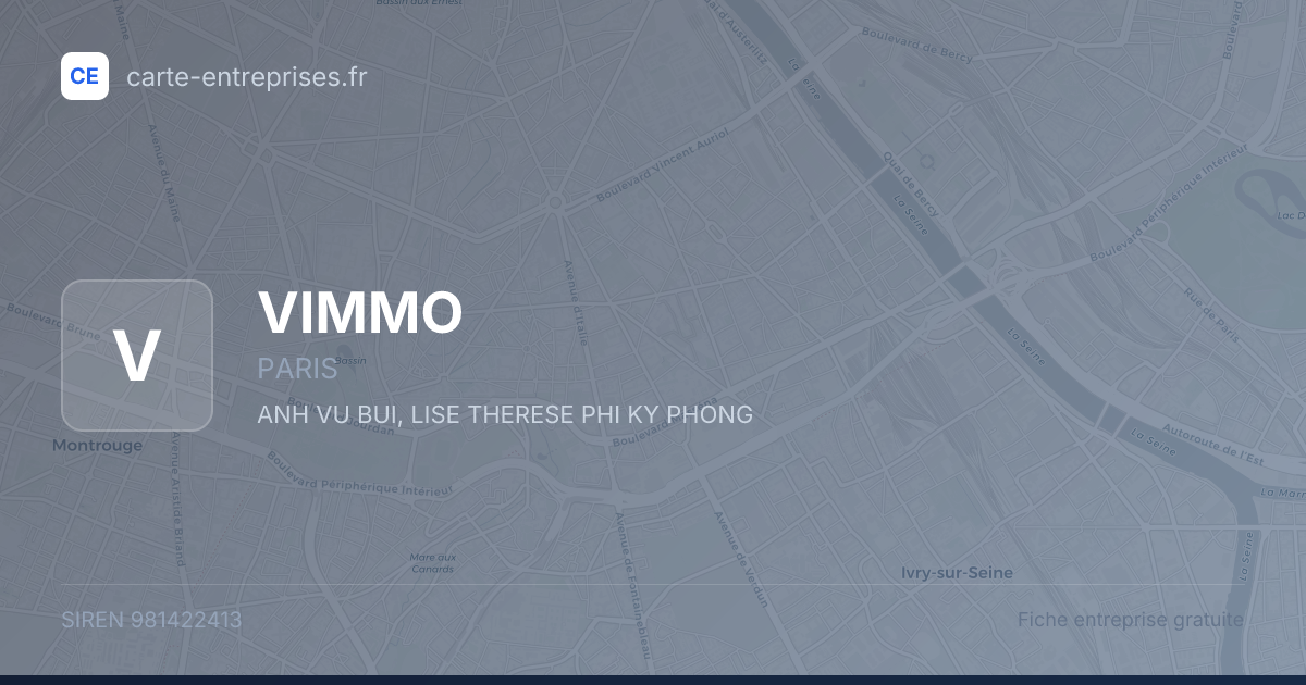 VIMMO — 981422413 — fiche entreprise
