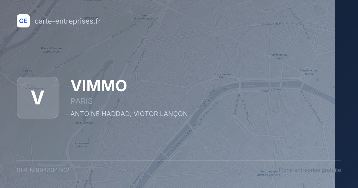 VIMMO — 994834802 — fiche entreprise