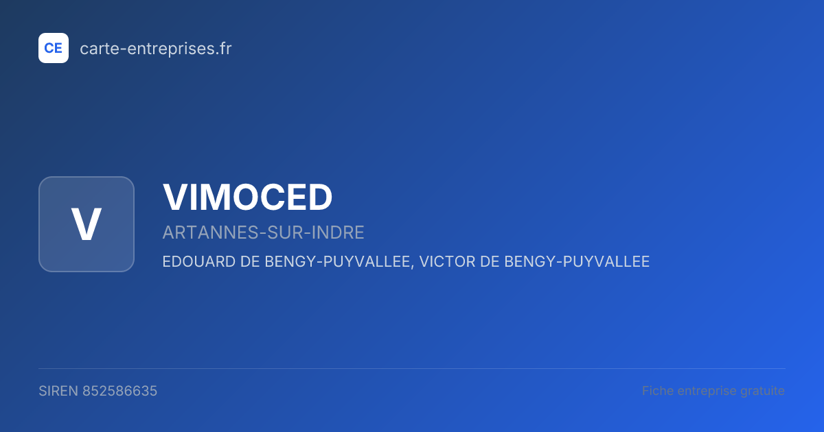 VIMOCED — 852586635 — fiche entreprise